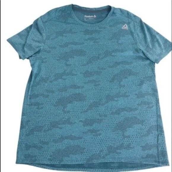 Reebok Jacquard Performance Short Sleeve T-Shirt size large - Picture 3 of 6